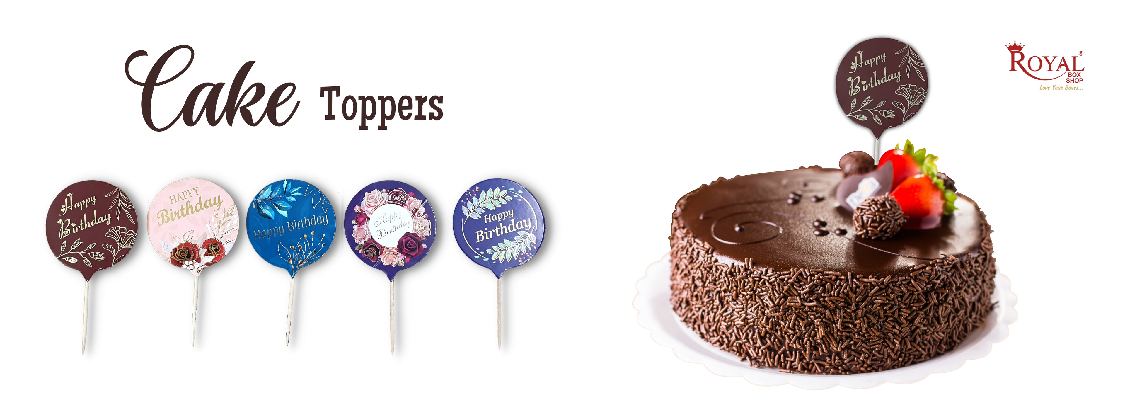 Cake Toppers and Tags @royalboxshop