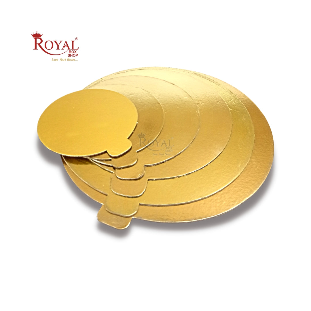 Cake Base Board I Round Shape I Golden