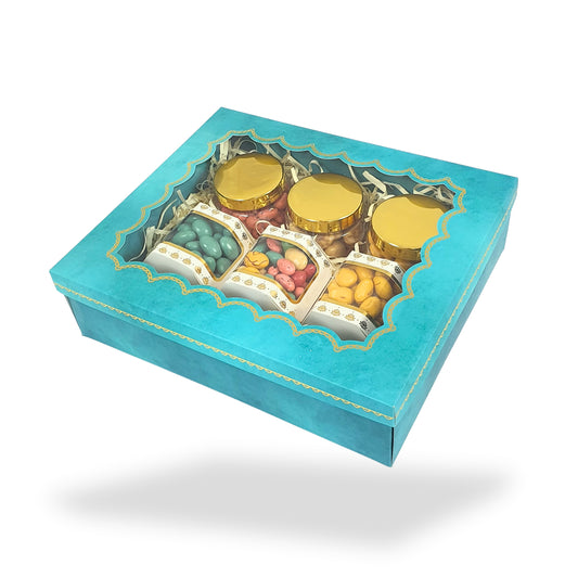 Premium Gift Hamper Box I 10x12x3.5 Inch I Turquoise