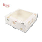 Christmas Theme Dry Cake Box With Window I Size 9x9x3 inch I White I For Cakes, Dry Cakes, Chocolates, Cookies, Muffins