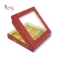 Christmas Theme 9 Cavity Chocolate Boxes with Window I Red I For Christmas Gifting