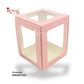 RoyalBoxShop® 5-Window Gift Box I 8x8x10 Inch I Pink Check I Perfect for Bakery Cakes, Gifts, Parties, Any Occasion