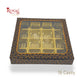 16 Cavity Chocolate Boxes - 7.5 x 7.5 x 1.25 inches - Hexa Golden Foiling - Black Royal Box Shop