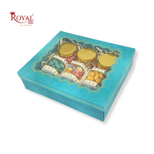 Premium Gift Hamper Box I 10x12x3.5 Inch I Turquoise