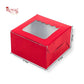 1pc Brownie Window Box I Red Color I 3"x3"x1.75" inches