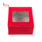 1pc Brownie Window Box I Red Color I 3"x3"x1.75" inches