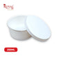 250 ML Round Food Containers Tub With Lids I Disposable & Biodegradable Paper I White Color I Food Storage Tub, Take Away Box Royal Box Shop