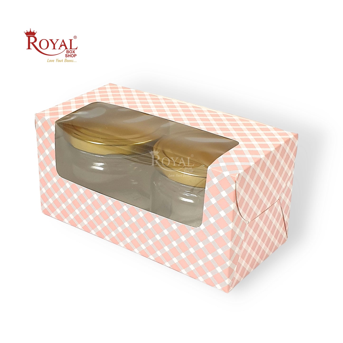 2 Cupcake Box With Window I 7x3.5x3.5 inch I Pink Check I Party Gifts, Muffin Box