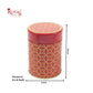 Premium Tin Jars I 4"x3" Inches I Red Color I Golden Foiling I Cannister for Return Gifts, Hamper Box, Storage