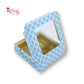 4 Cavity Chocolate Boxes with Window I 3.75 x 3.75 x 1 inches I Blue Check Royal Box Shop