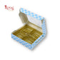 4 Cavity Chocolate Boxes with Window I 3.75 x 3.75 x 1 inches I Blue Check Royal Box Shop