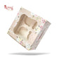 4 Cupcake Box With Window I Size 7"x7"x3.5" I Flower Print I FBB Paper I 300 GSM Royal Box Shop