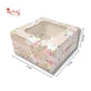 4 Cupcake Box With Window I Size 7"x7"x3.5" I Flower Print I FBB Paper I 300 GSM Royal Box Shop