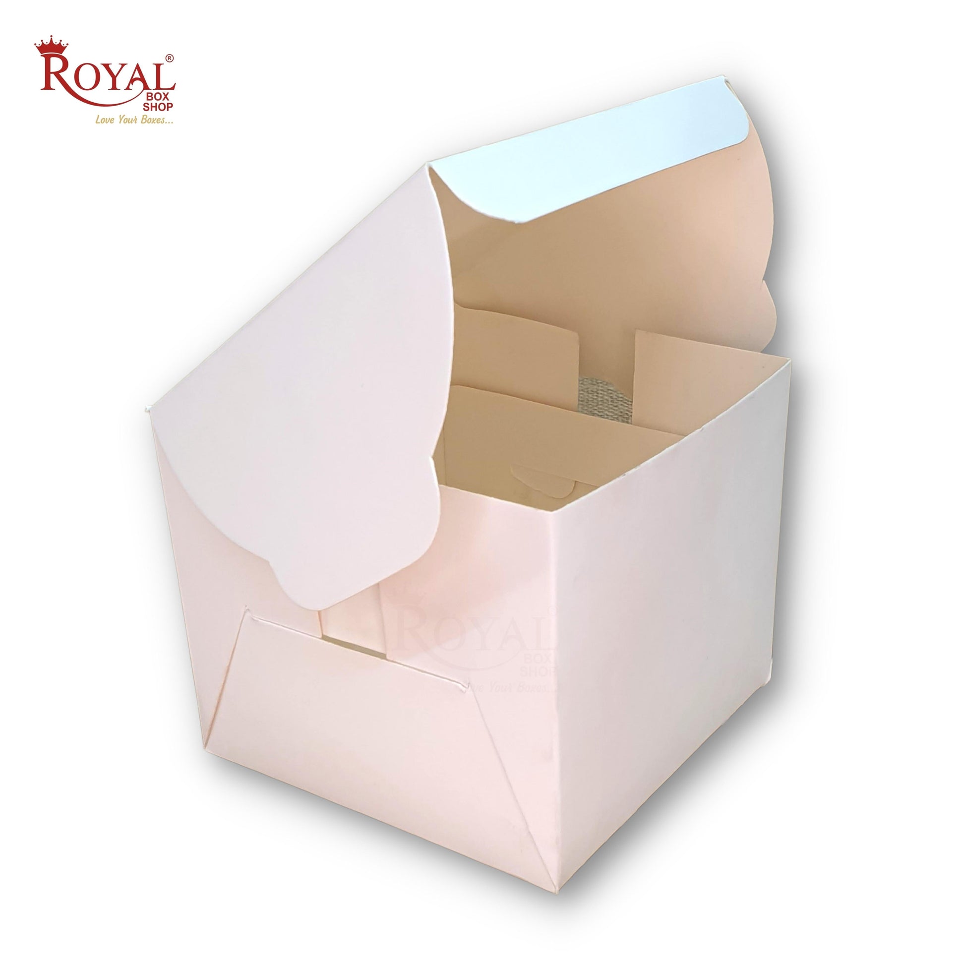 4 Pastry Box I 7x5x3.5 inches I White Color I Mini Cake Boxes I Disposable Cookies Box Royal Box Shop