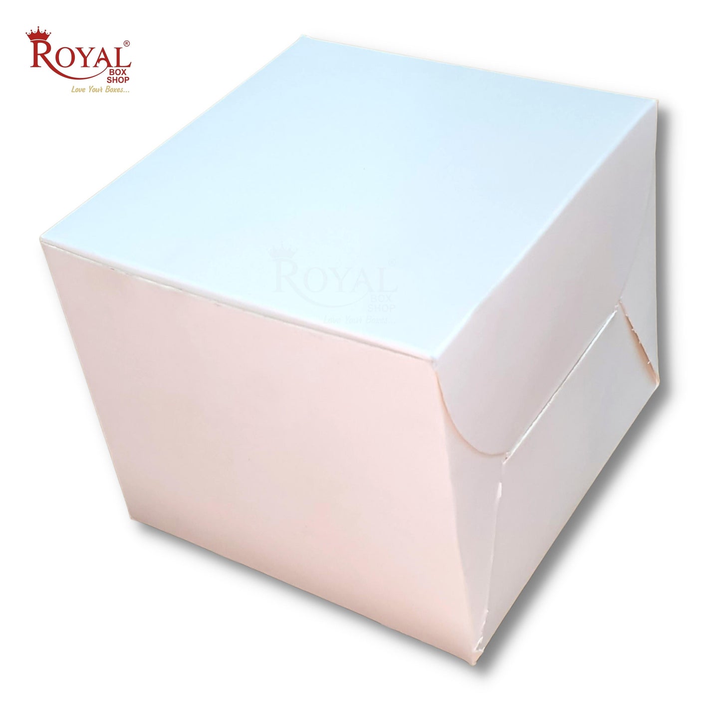4 Pastry Box I 7x5x3.5 inches I White Color I Mini Cake Boxes I Disposable Cookies Box Royal Box Shop