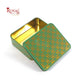Premium Tin Box I Golden Foiling I 4"x4.75"x1.5" Inches I Green Color I For Return Gifts, Hamper Box, Dry Fruits Packing