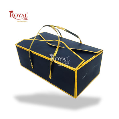 Premium Gift Hamper Bags I Gold Foiling 13.5x7.25x4.5 Inch I I Navy Blue  Color I Occasion Gifting Hamper Bags