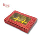 6 Cavity Chocolate Boxes I 5.75 x 4 x 1 inches I Red Gold Design Royal Box Shop