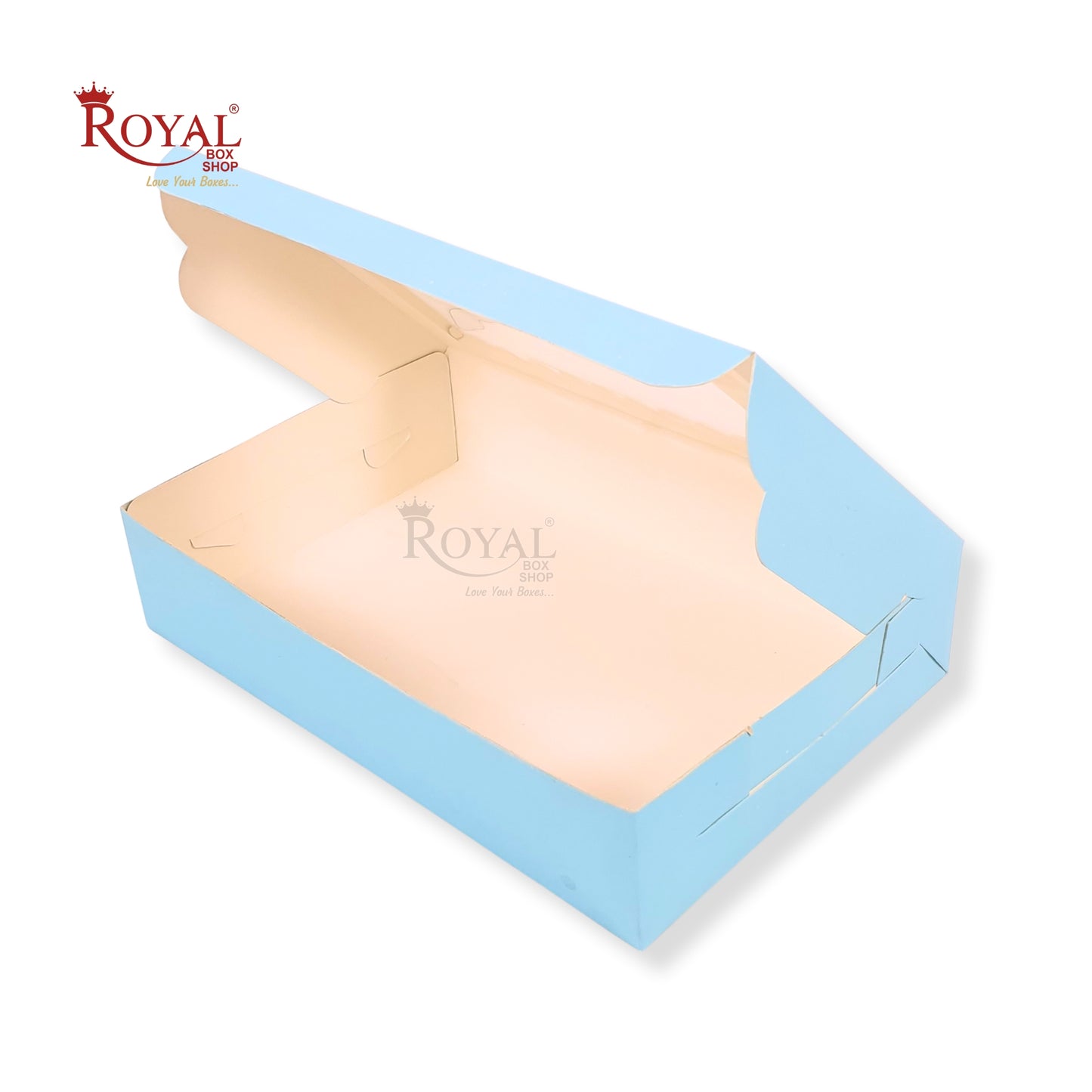 6pc Brownie Window Box I Blue Color I 9x6x1.75" Inches