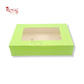 6pc Brownie Window Box I Green Color I 9x6x1.75" Inches