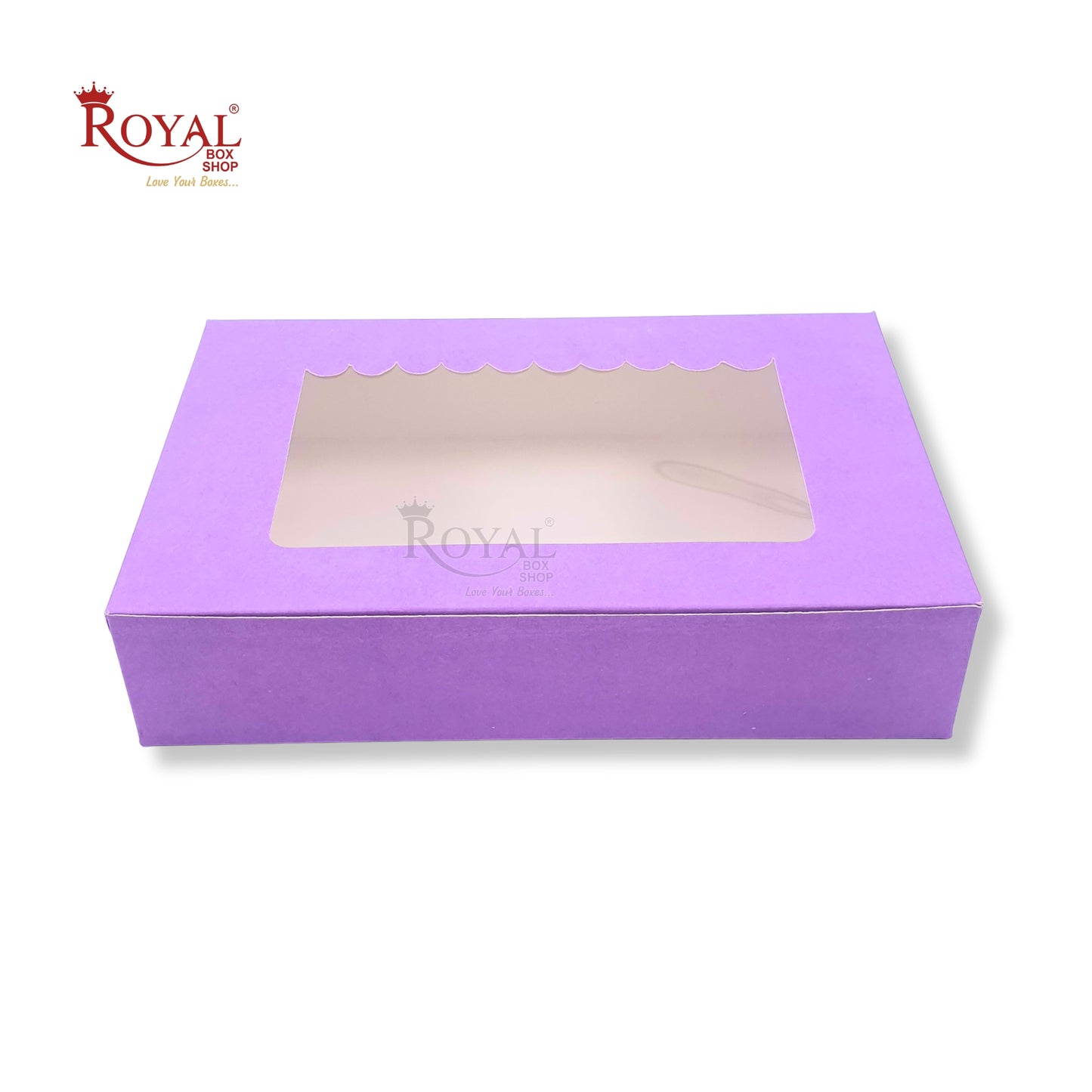 6pc Brownie Window Box I Purple Color I 9x6x1.75" Inches