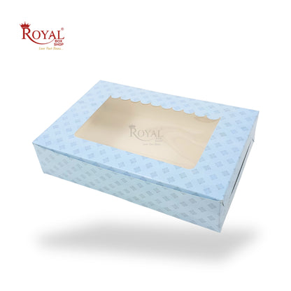 6pc Brownie Window Box I Blue Color I 9x6x2 Inches