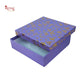 Rigid Hamper Boxes I 8"x8"x2" Inches I Purple Color Golden Flower Foiling I Set Up Boxes