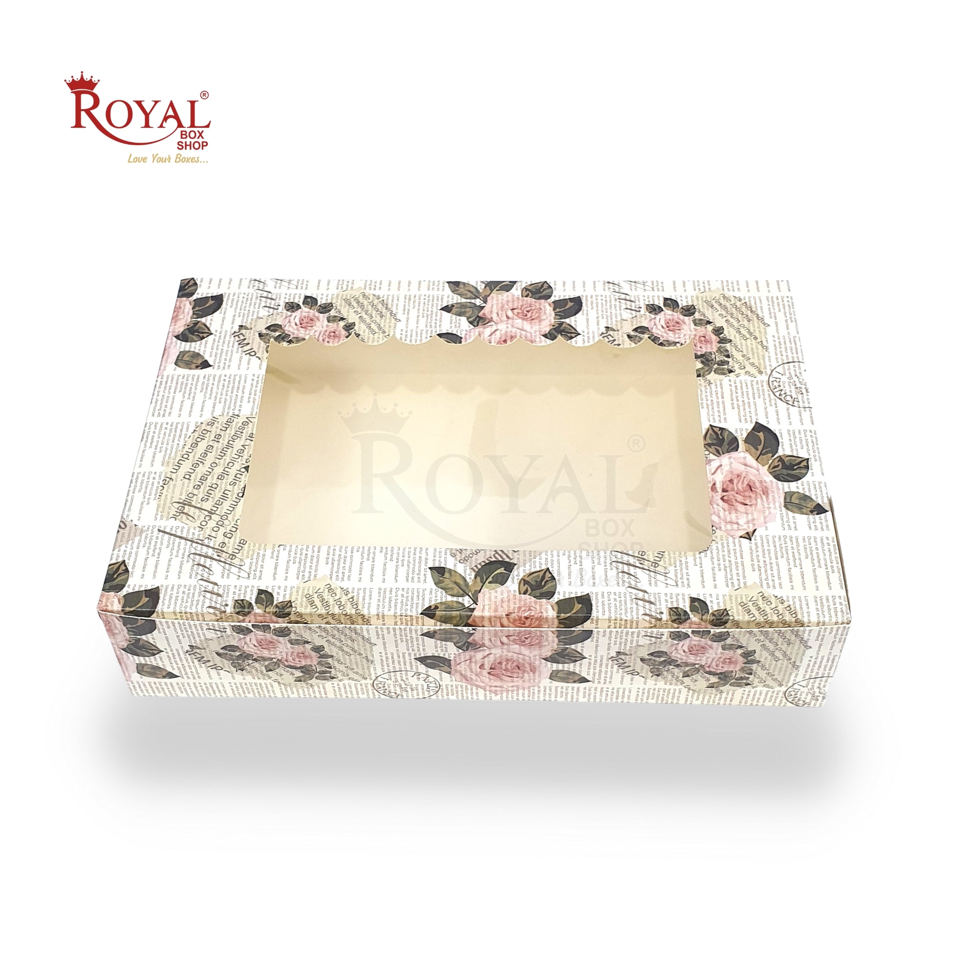 6pc Brownie Boxes with Clear Window (6x3x1.75"). Perfect for Brownies, Cookies, Candy & Chocolates Royal Box Shop