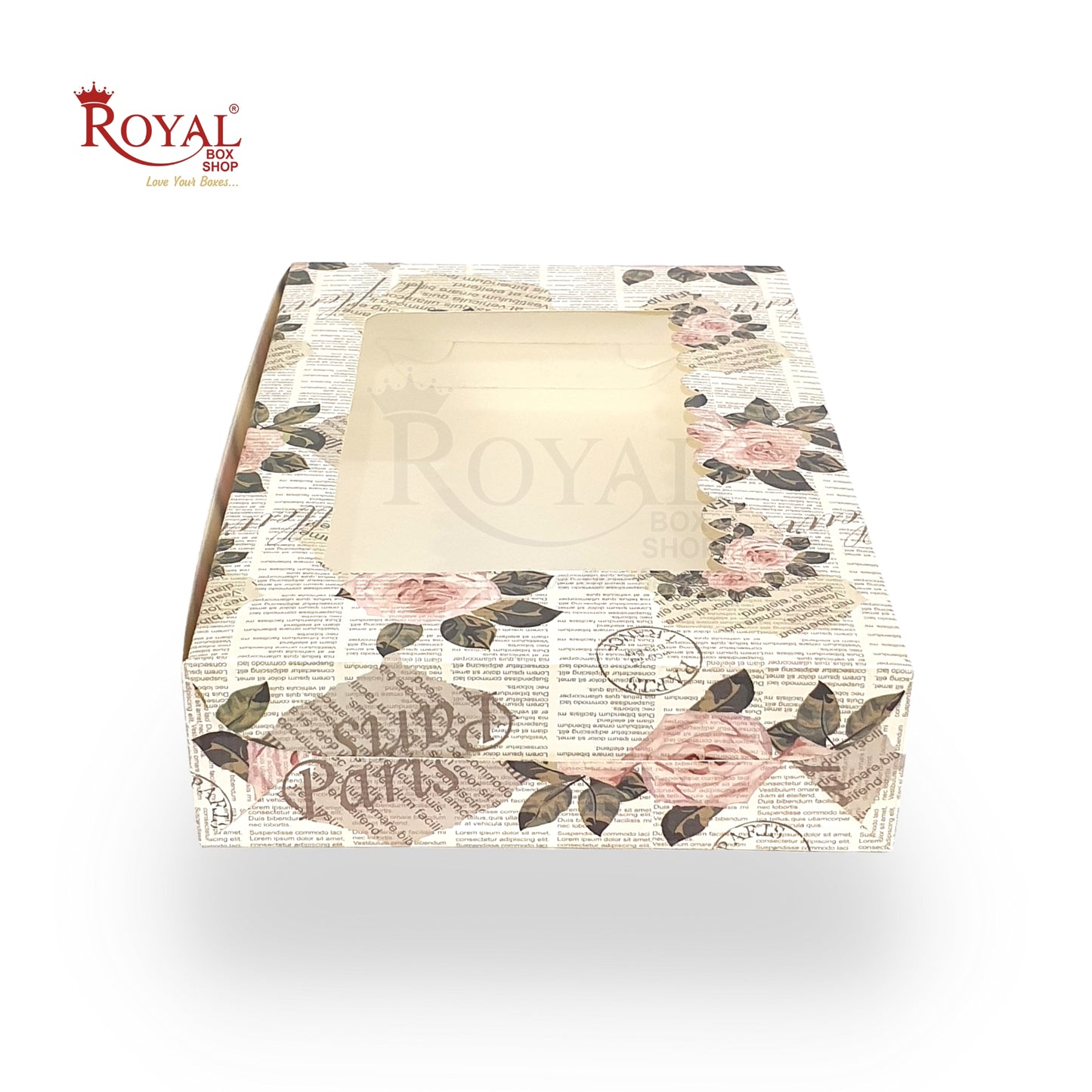 6pc Brownie Boxes with Clear Window (6x3x1.75"). Perfect for Brownies, Cookies, Candy & Chocolates Royal Box Shop