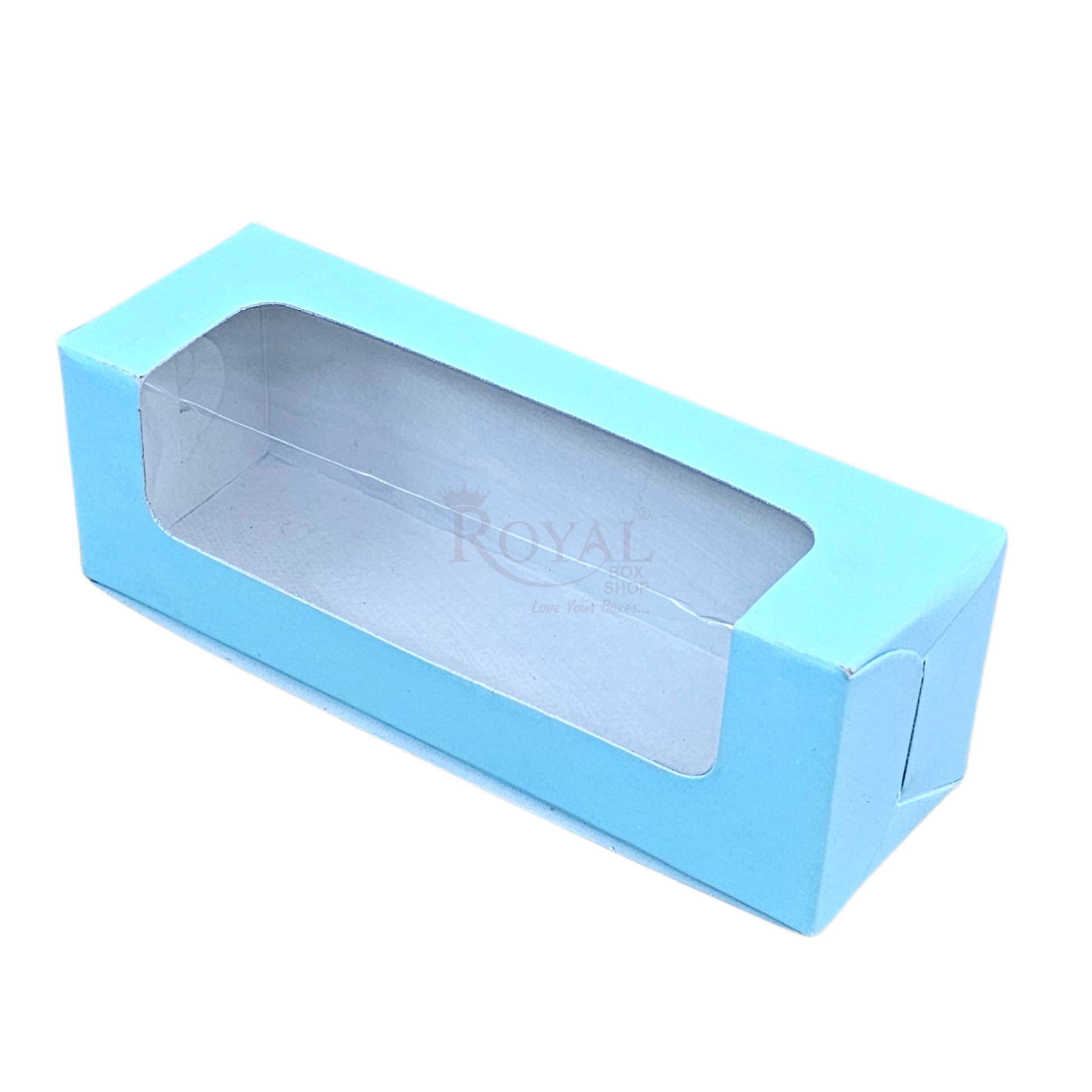 6pc Macarons Box - Blue - 6 x 2 x 2 Inches Royal Box Shop