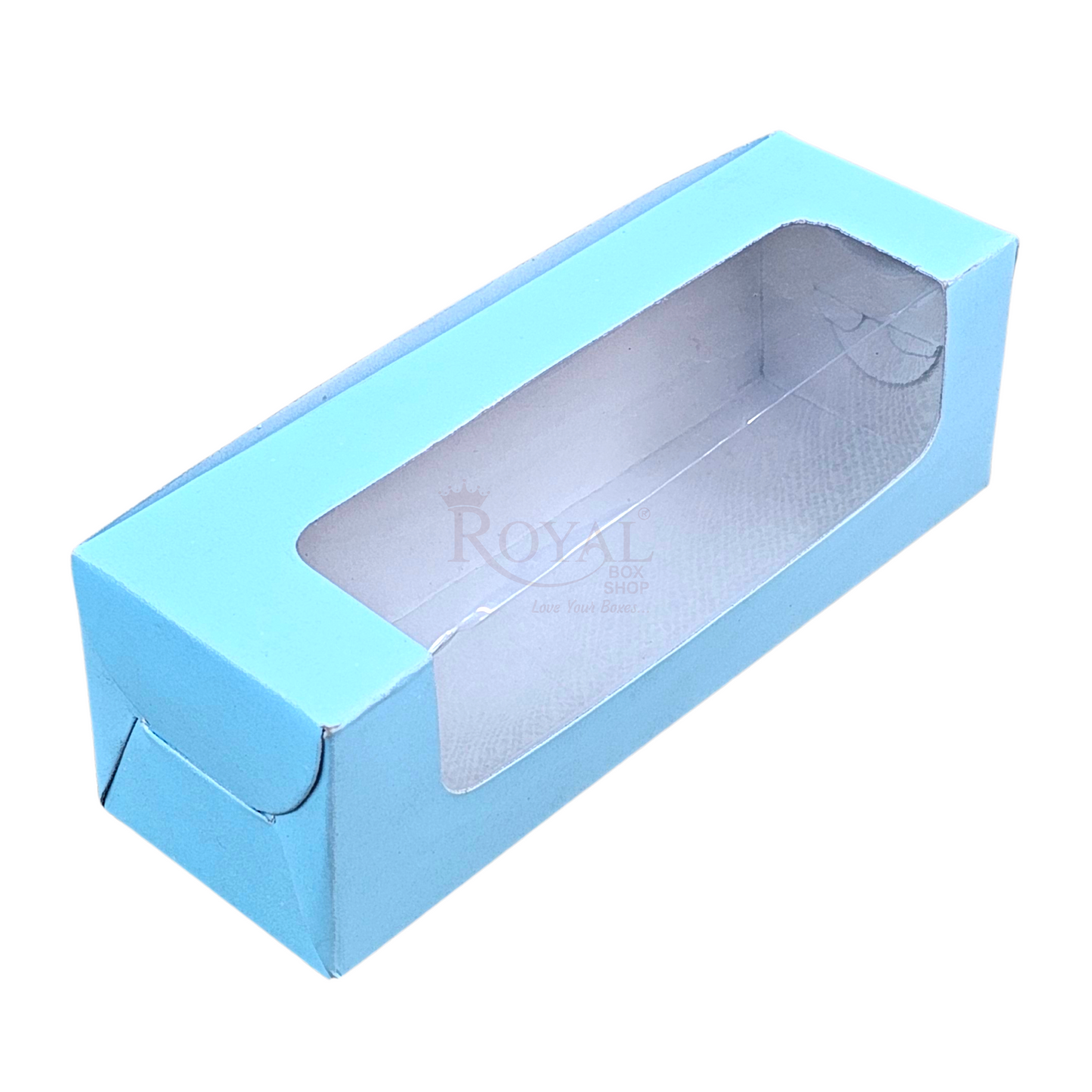 6pc Macarons Box - Blue - 6 x 2 x 2 Inches Royal Box Shop