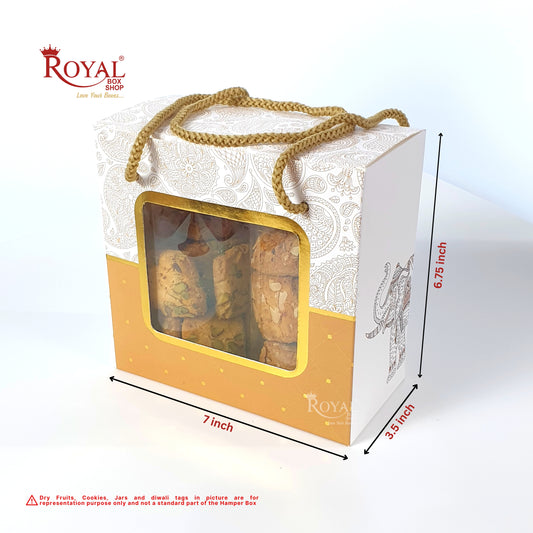 2 Pet Jar Hamper Bags I 6.75 x 6.5 x 3.5" inches I Royal Ethnic I Diwali Gifting, Party Gifts, Return favor Gifting