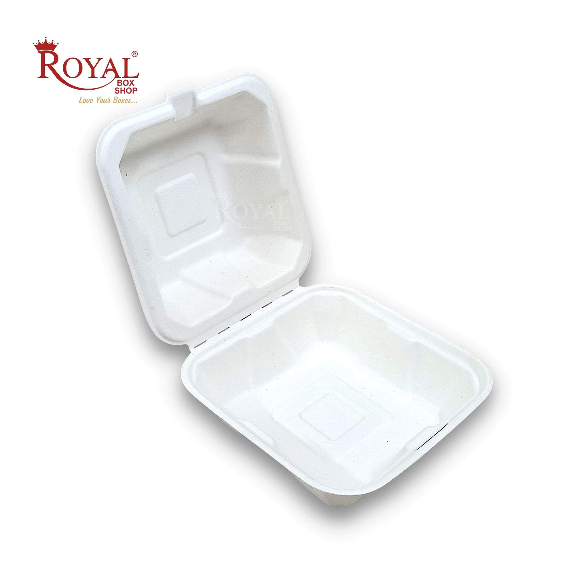 Bento Cake Boxes I 6x6x3 Inch I Korean Clamshell Take Away Boxes For Cake, Pie, Cupcake, Cookies, Muffin, Dessert & Brownie Royal Box Shop