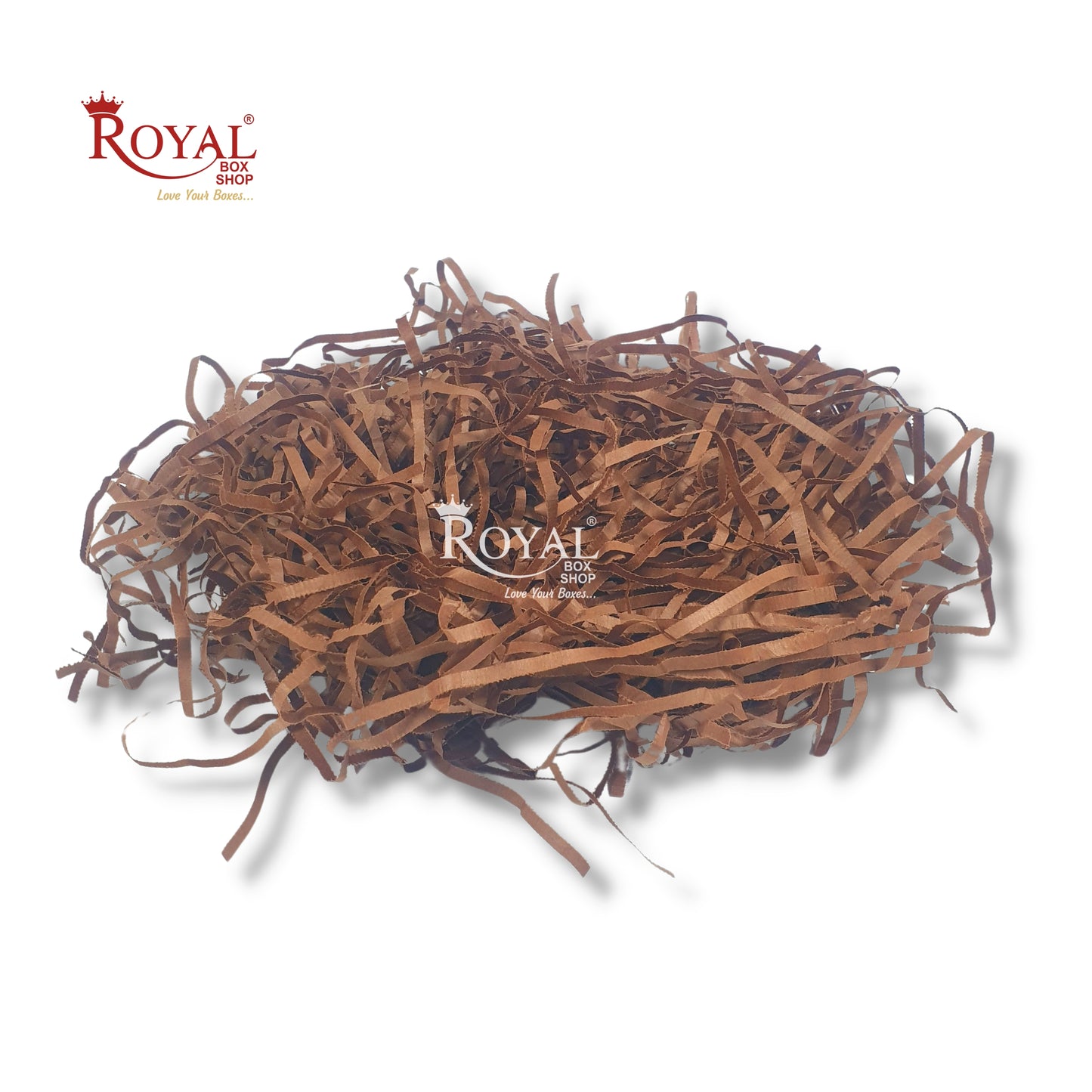 RoyalBoxShop® Premium Shredded Paper for Gift Packing (100g) I Brown