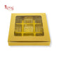 9 Cavity Chocolate Boxes I 5.5 x 5.5 x 1 inches I Golden