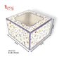 Cake Box With Window I Christmas Theme I Size 8x8x5 inch I 300 GSM I Half Kg Cake Box Royal Box Shop