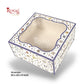 Cake Box With Window I White Christmas Theme I Size 10x10x5 inch I 350 GSM I One Kg Cake Box Royal Box Shop