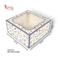 Cake Box With Window I White Christmas Theme I Size 10x10x5 inch I 350 GSM I One Kg Cake Box Royal Box Shop