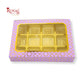 12 Cavity Chocolate Box I 7.5 x 5.5 x 1.25 inches I Purple With Golden Foilling