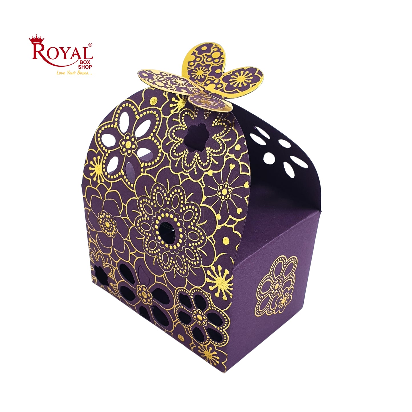 Flower Butterfly Hollow Candy Box by Royal Box Shop – Perfect for Return Gifts and Party Favors