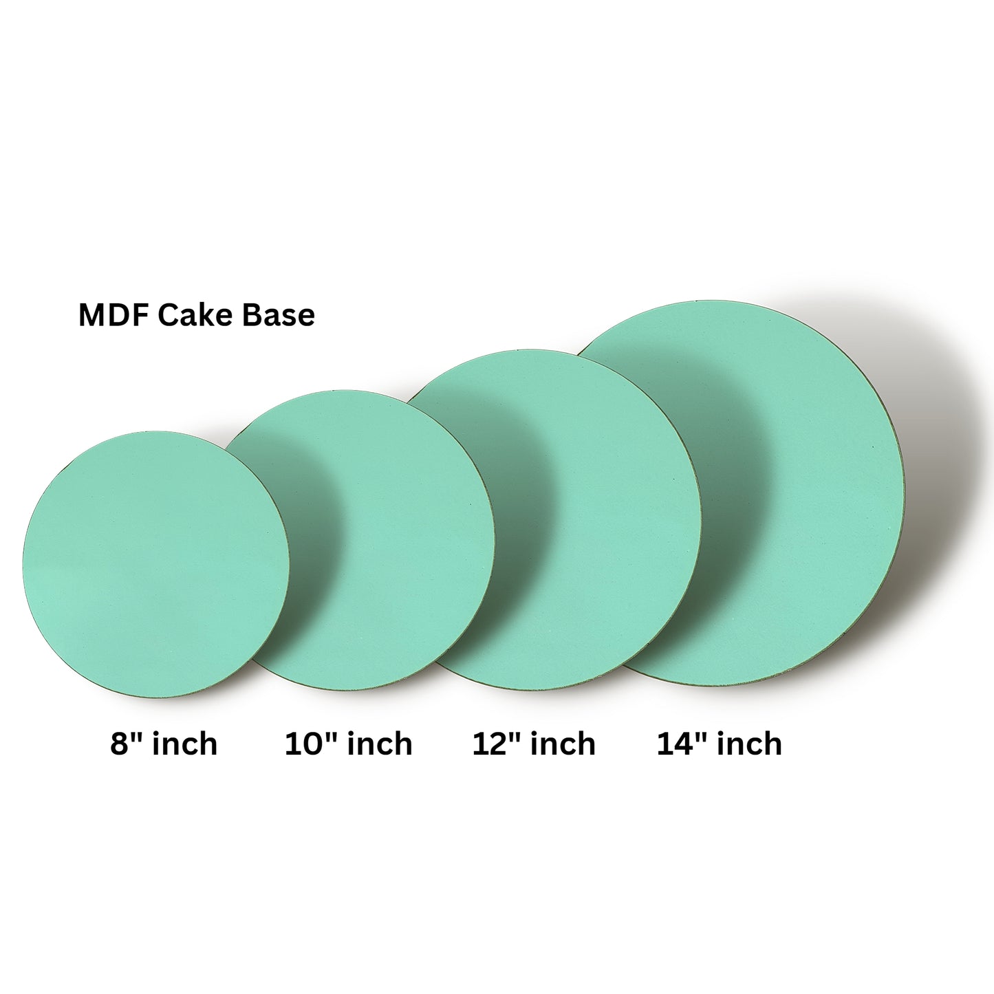 8" Inch MDF Cake Base Board Round Shape I Green Color