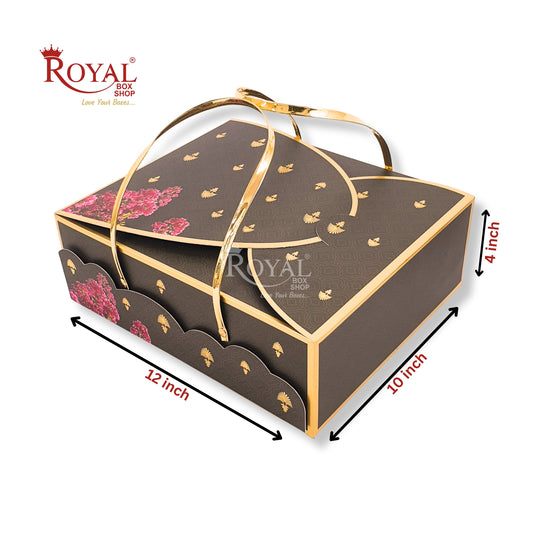 Premium Festival Hamper Box I RBF-14 D1 I 12x10x4 Inch I Perfect for Diwali, Rakhi, Weddings & More Royal Box Shop