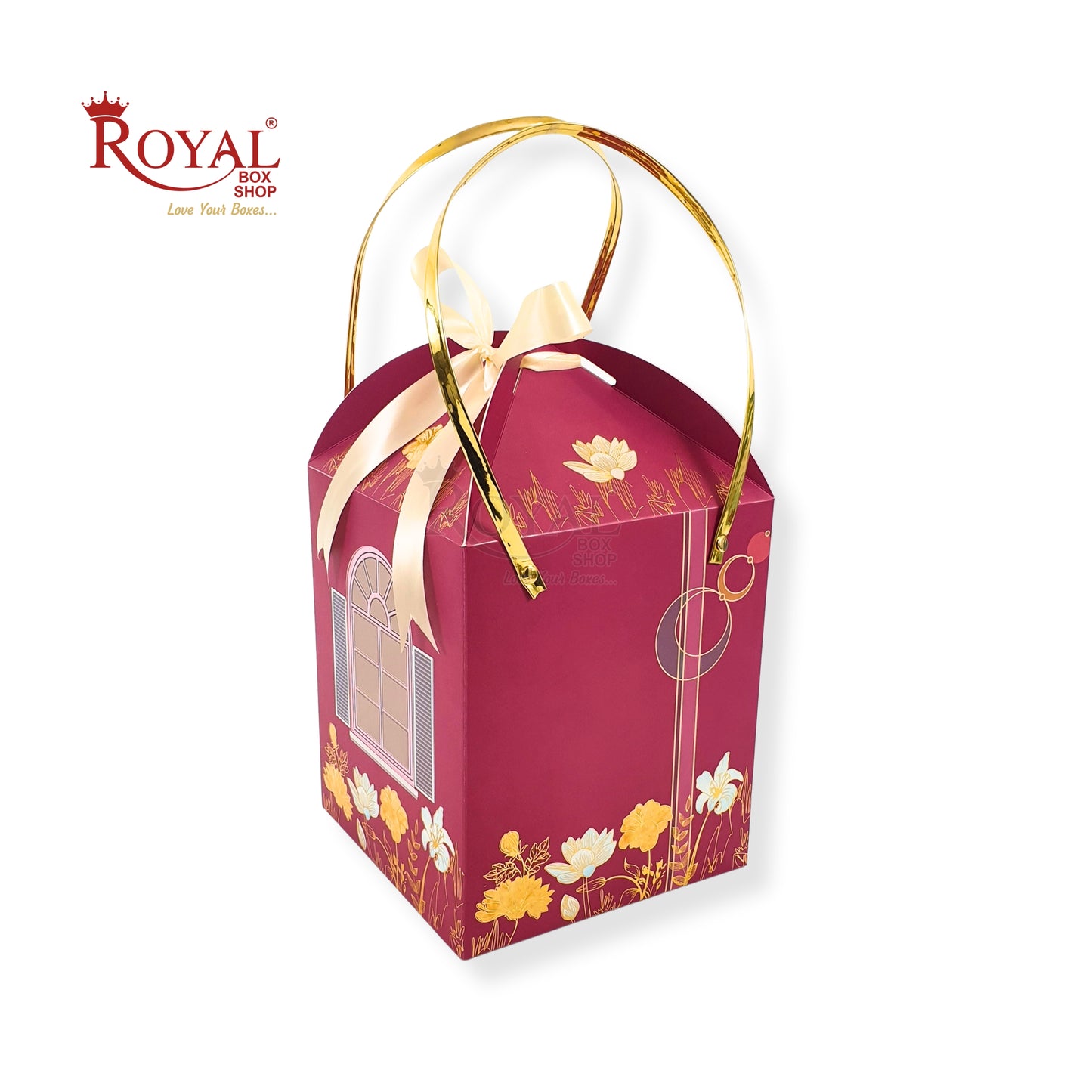 Premium Hut Boxes (RBF-1 D1) | 8.5x7.25x7.25 Inch | Magenta I Perfect for Indian Festivals, Weddings, & Gifting Royal Box Shop