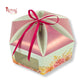 Dry Cake Box with Gold Foil Accents (7x7x3 Inch) Grey Flower