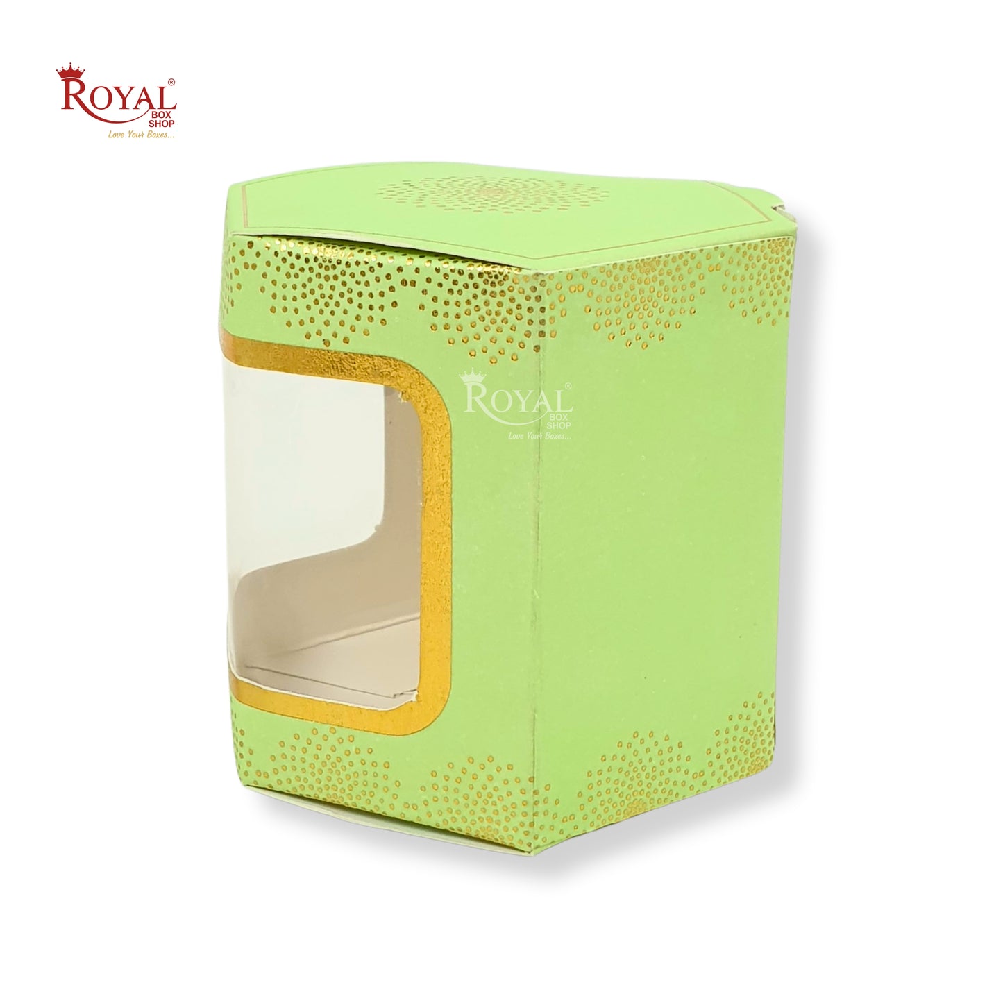 Cookies Box with Window I RCF-07 D1 I Green I 3x3x3 inches