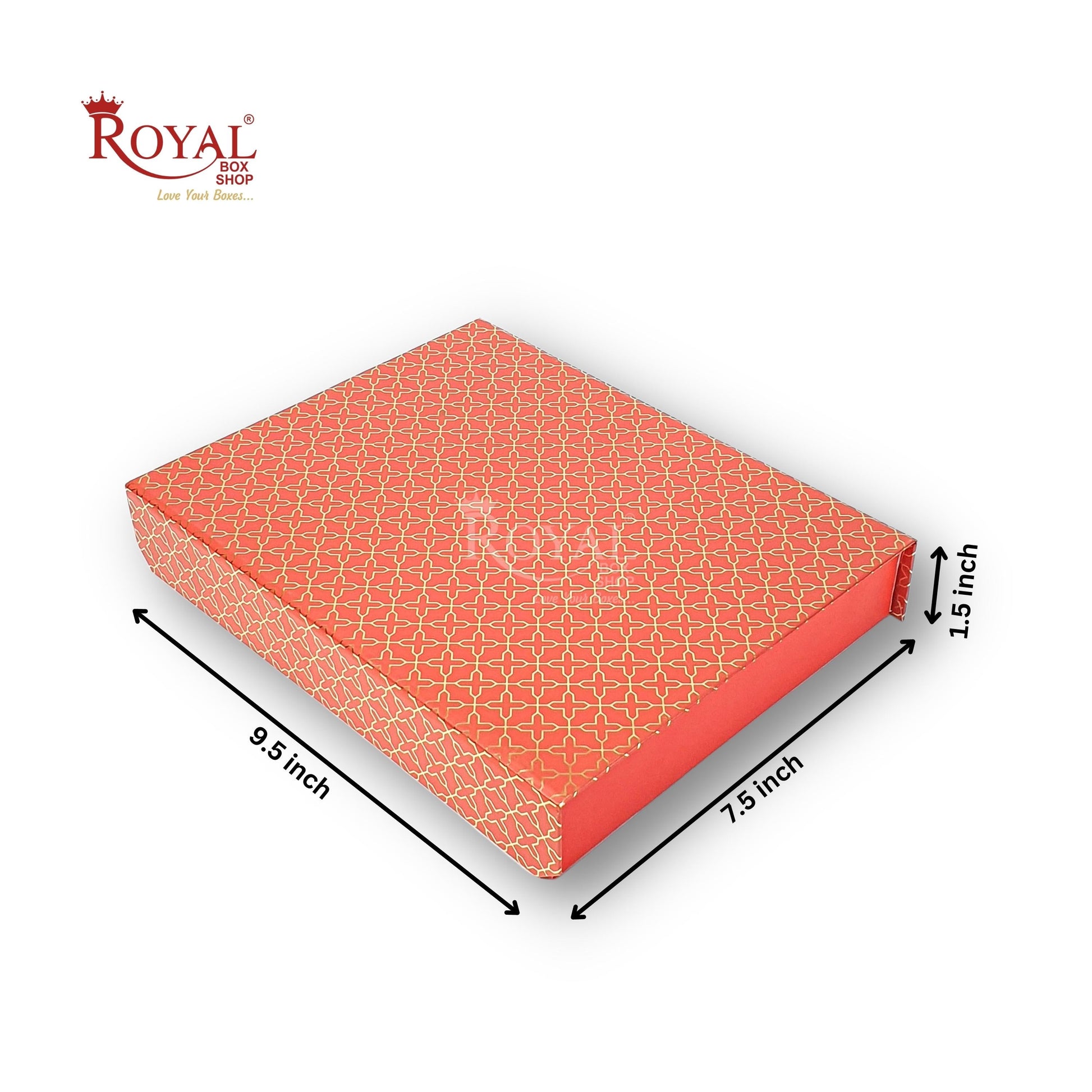Rigid Chocolate Boxes 20 Cavity With Magnetic Flap I Red with Gold Foiling I 9.5 X 7.5 X 1.5 Inch I Kappa Boxes Royal Box Shop