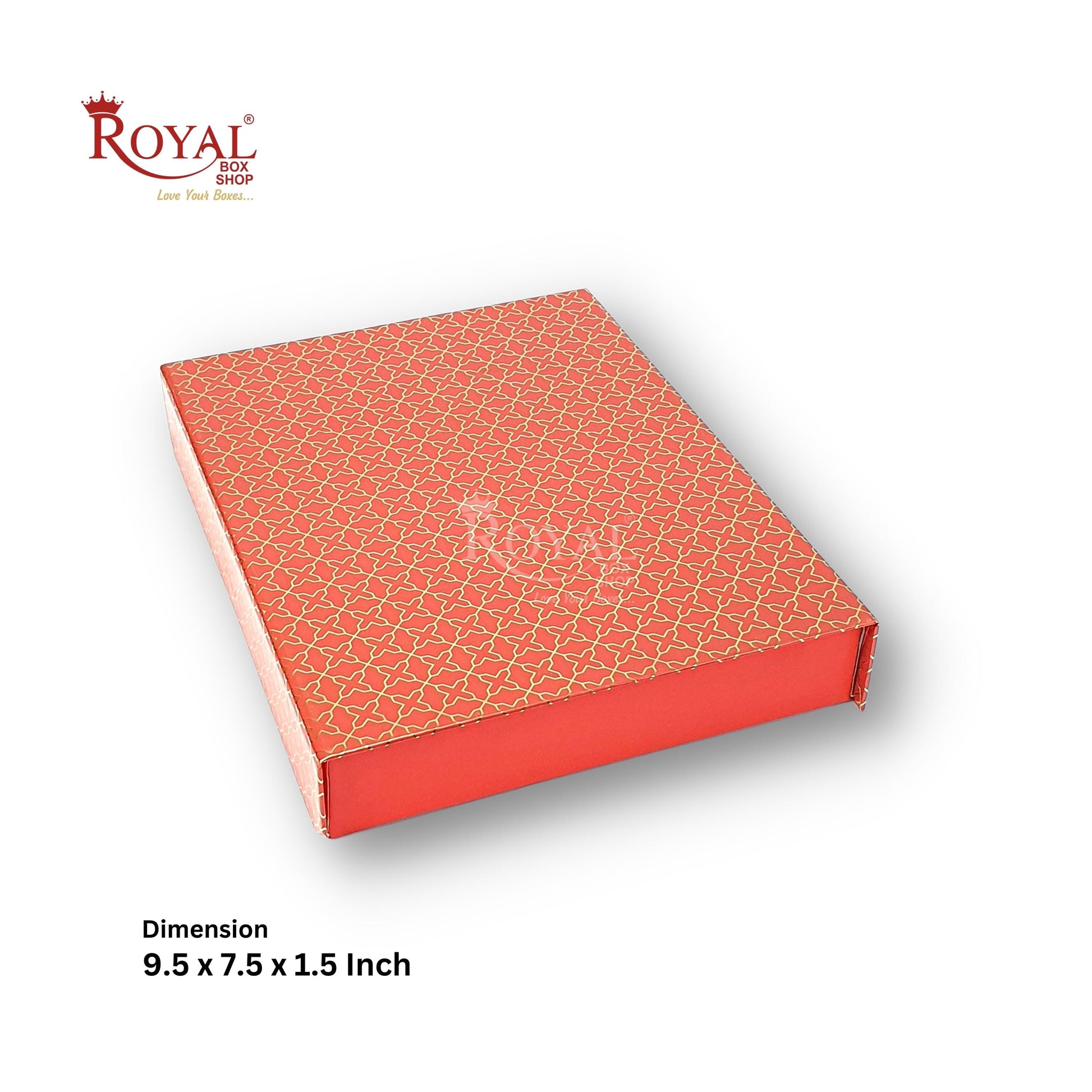 Rigid Chocolate Boxes 20 Cavity With Magnetic Flap I Red with Gold Foiling I 9.5 X 7.5 X 1.5 Inch I Kappa Boxes Royal Box Shop