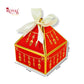 Royal Diamond Gift Box I Red with Gold Bells Print I 4x4x2 Inch I Perfect for Sweets, Party Favors, & Hampers Royal Box Shop