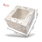 RoyalBoxShop® Window Cake Box I 8"x8"x5" I 3Flower Print I FBB Paper I 300 GSM Royal Box Shop