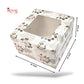 RoyalBoxShop® Window Cake Box I 8"x8"x5" I Flower Print I FBB Paper I 300 GSM Royal Box Shop